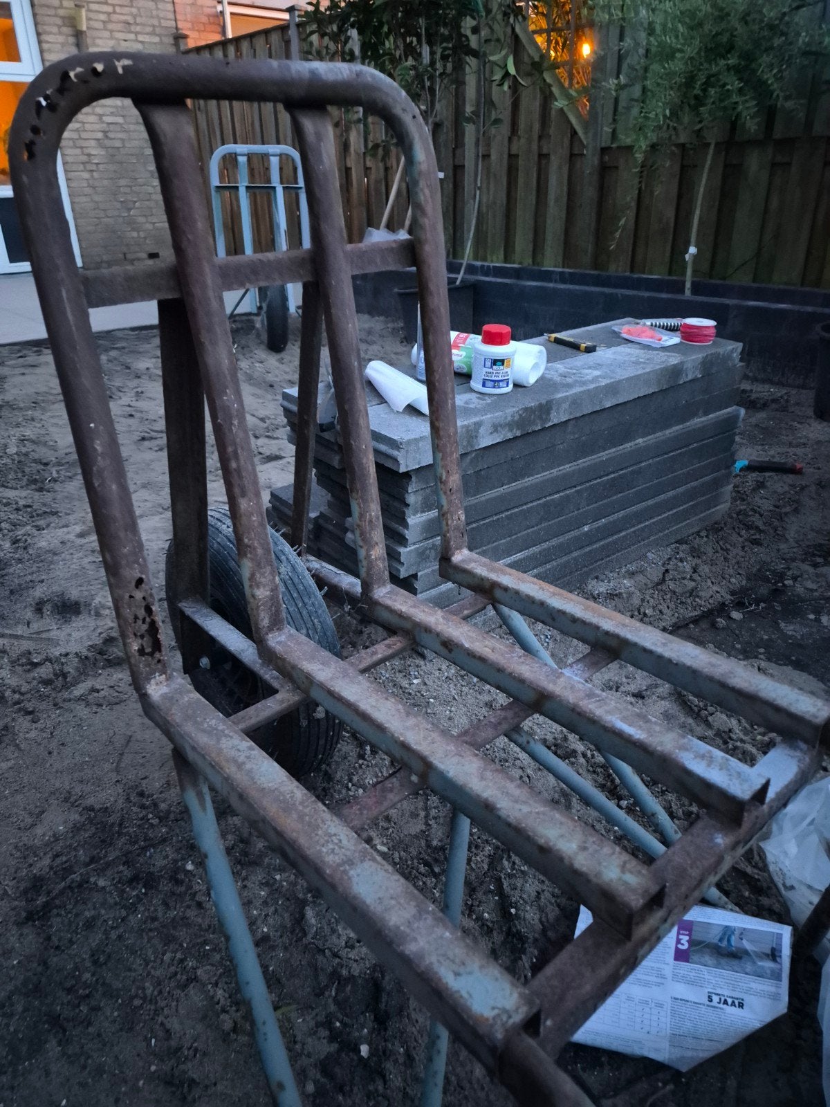 stenenwagen tot 120kg 15€, Tuin en Terras, Ophalen