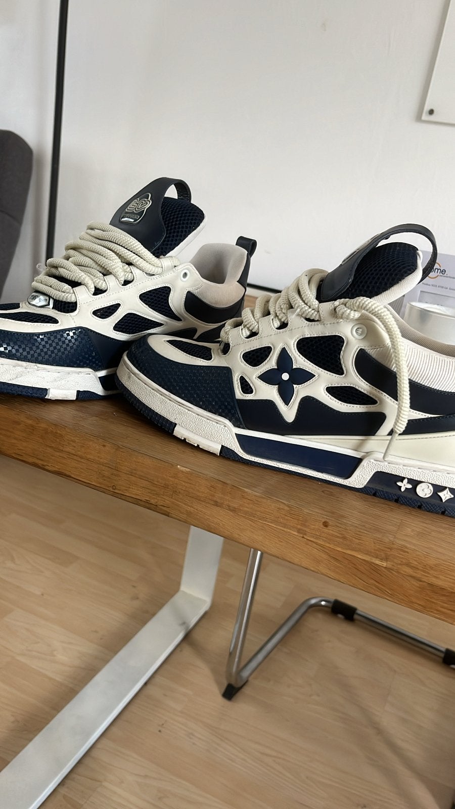 Louis Vuitton LV Skate Blue/White Sneakers - Maat 42,5, Ophalen, Blauw, Sneakers of Gympen, Zo goed als nieuw