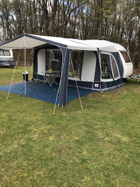 Dorema voortent inclusief luifel omloopmaat M8E (846-857cm), Caravans en Kamperen, Voortenten en Luifels, Ophalen, Gebruikt, Dorema