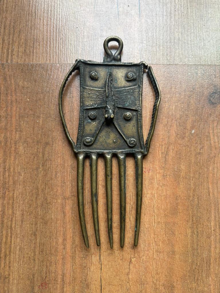 West afrikaanse abtiek bronzen kam, Ophalen of Verzenden, Brons