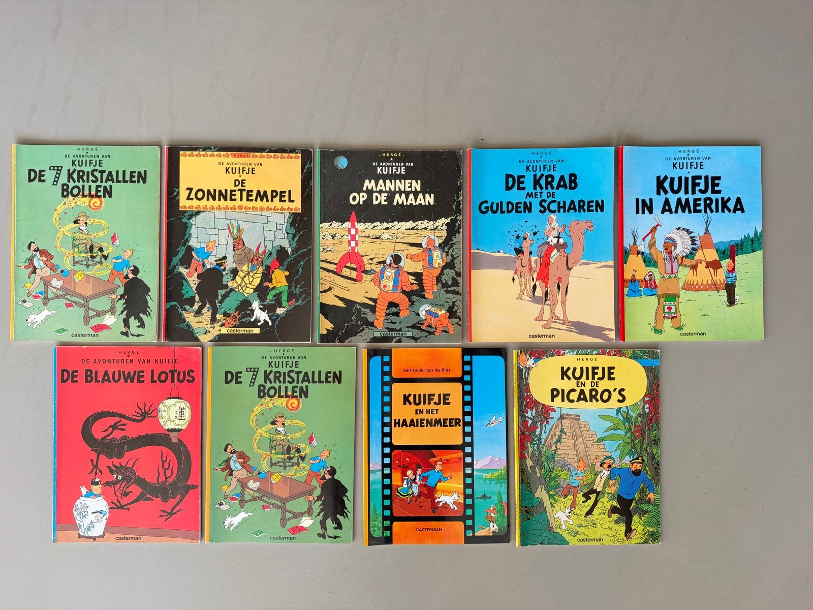 Kuifje stripboeken collectie - 9 delen, Meerdere stripboeken, Ophalen of Verzenden, Gelezen