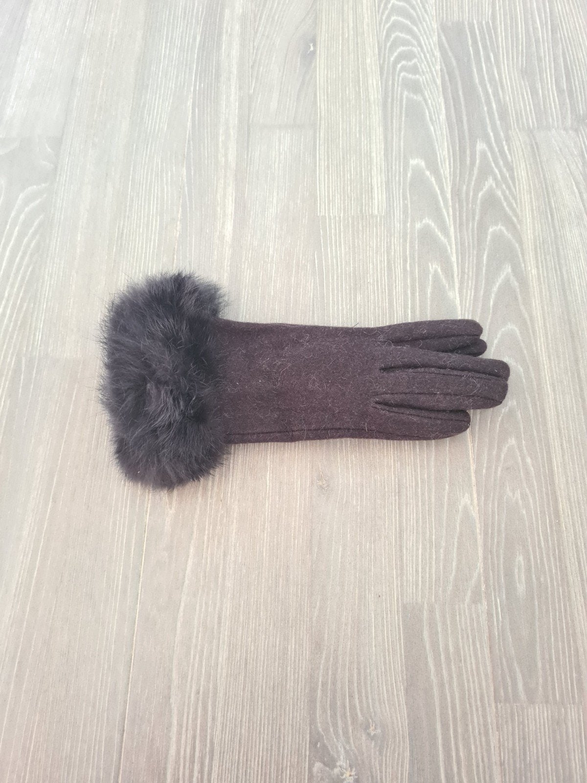 Nieuw handschoenen Donkerbruin met bontje, Ophalen of Verzenden, Nieuw, Handschoenen
