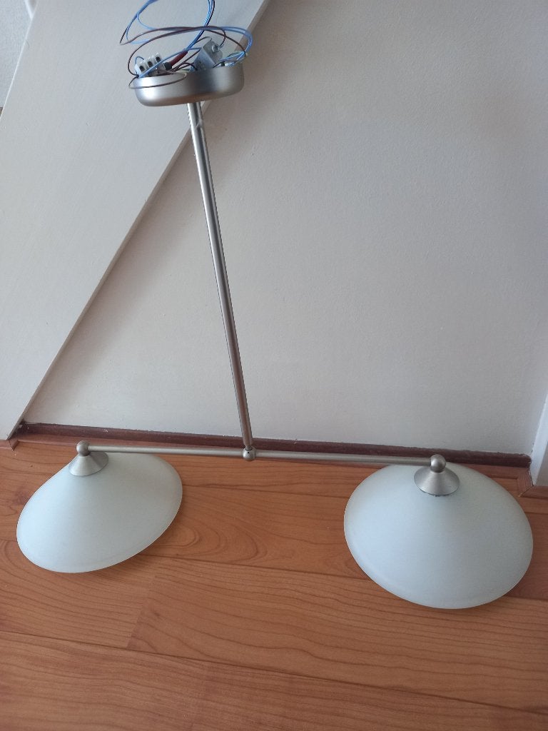 Plafondlamp duo, Ophalen, Gebruikt, Glas, E27 (groot)
