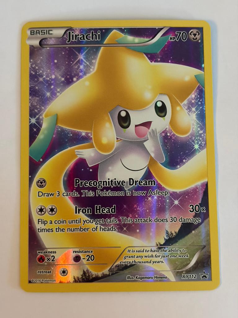 Jirachi XY112 Promo Pokemon Kaart near mint Conditie, Ophalen of Verzenden, Nieuw, Losse kaart, Foil