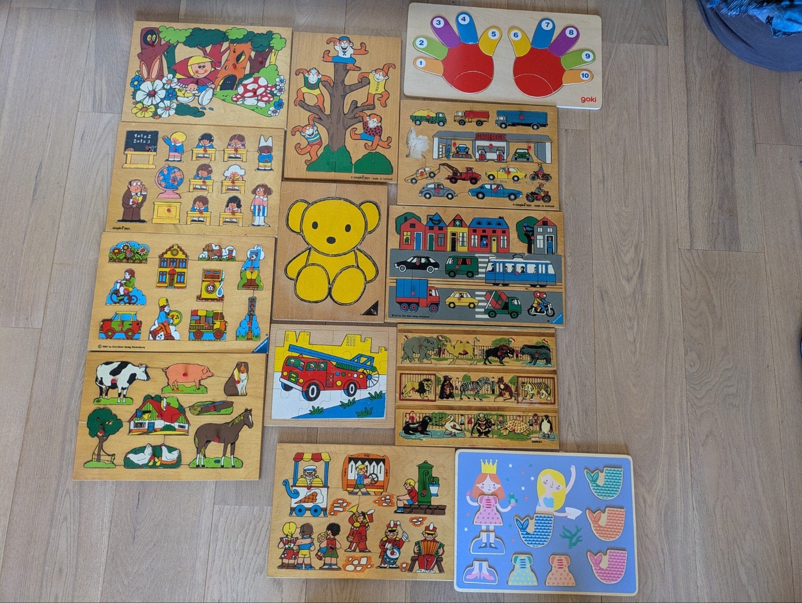 Houten kinderpuzzels, 2 tot 4 jaar, Gebruikt, Ophalen of Verzenden, Van hout