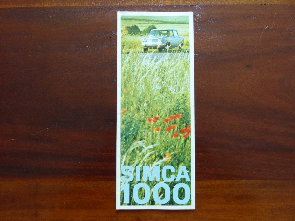Simca 1000 1966 1967 brochure, Verzenden, Zo goed als nieuw, Overige merken