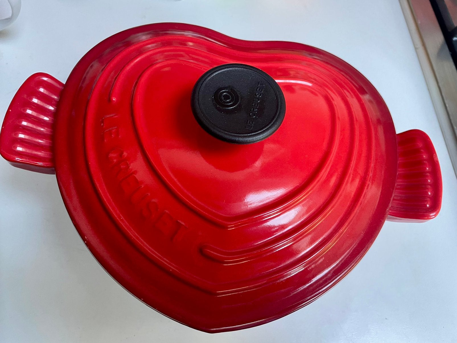 Le Creuset - gietijzeren pan ‘hart’, Ophalen, Zo goed als nieuw, Gietijzer