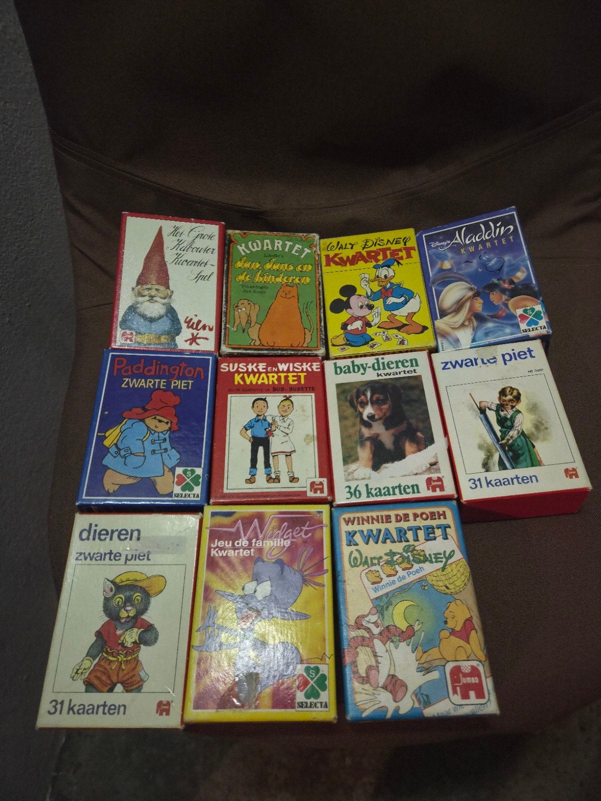Diverse Kwartet- en Zwarte Piet Spellen - Vintage Collectie, Drie of vier spelers, Ophalen of Verzenden, Gebruikt, Selecta, Jumbo, H