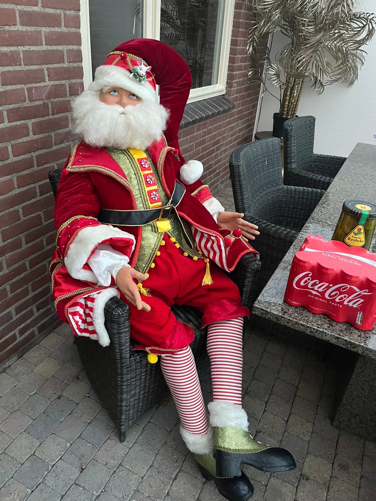 Levensgrote kerstman 1 keer gebruikt zeer goede staat, Ophalen, Zo goed als nieuw