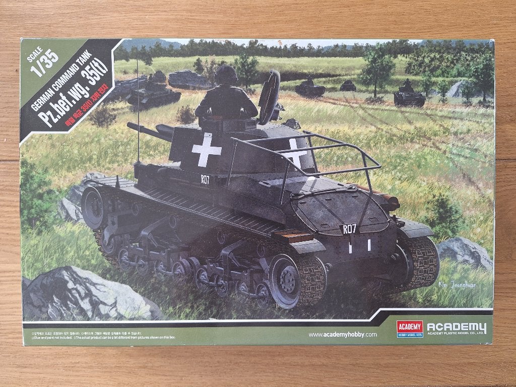1:35 1/35 Academy German Command Tank Pzbefwg 35(t), Overige merken, Tank, 1:32 tot 1:50, Ophalen of Verzenden