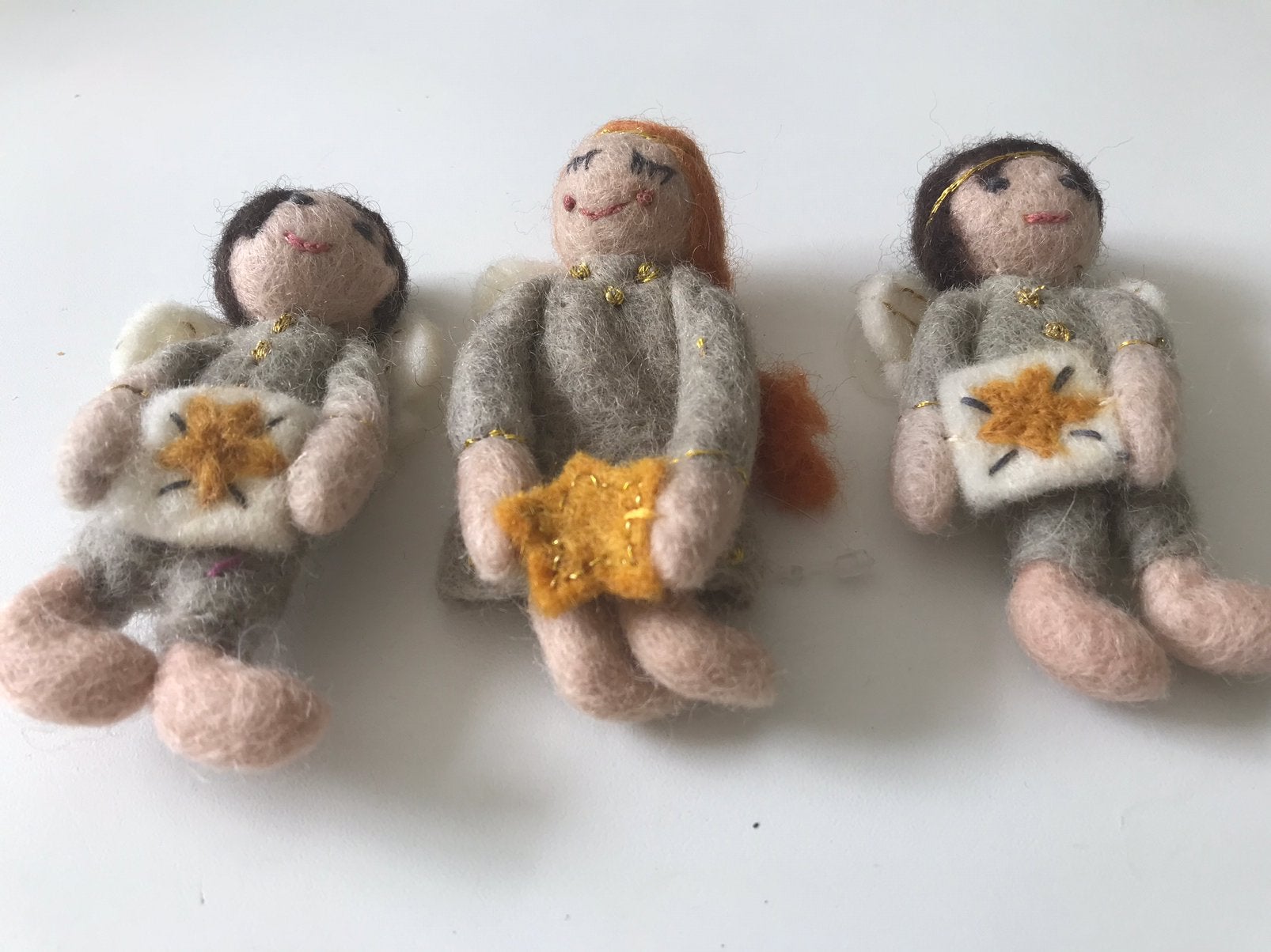 3 vilten kersthangers engeltjes, Diversen, Kerst, Ophalen of Verzenden, Zo goed als nieuw