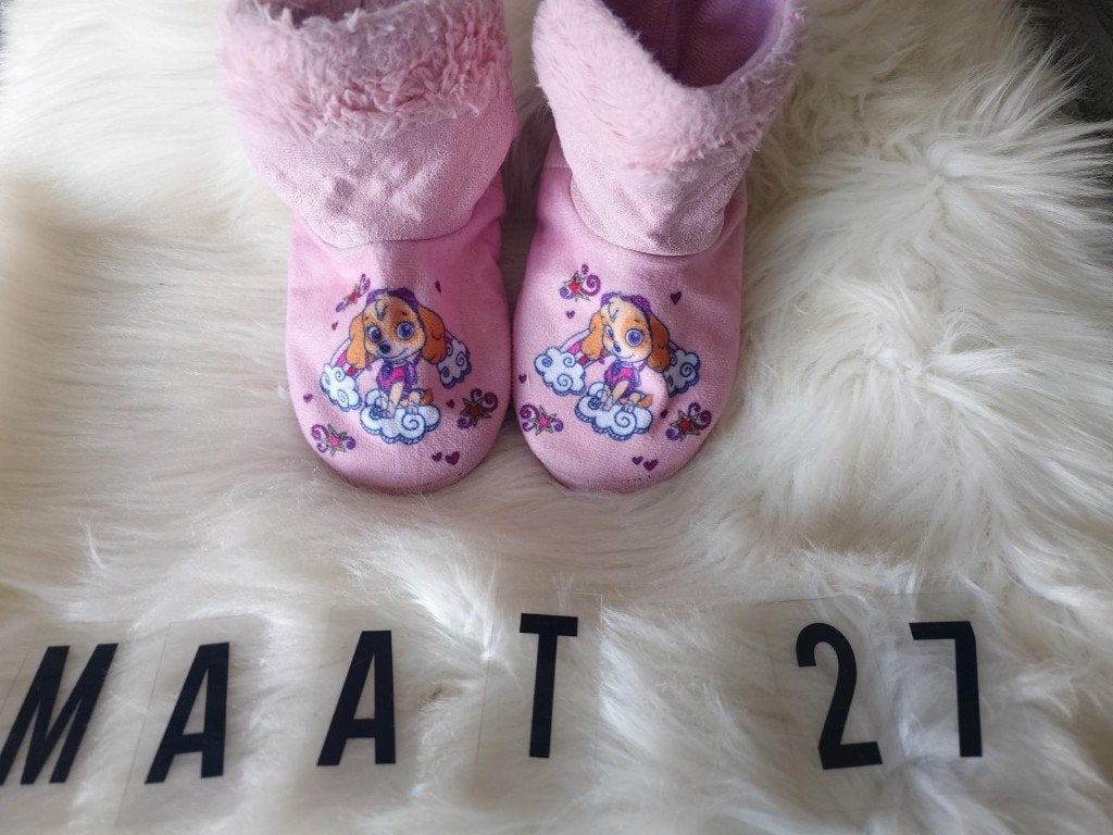 Roze sloffen Paw Patrol Skye maat 27, Gebruikt, Meisje, Overige typen, Ophalen of Verzenden