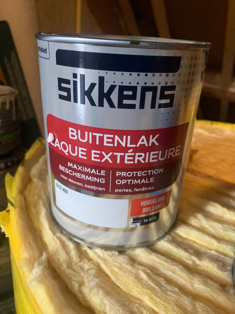 Bijna vol blik Sikkens buitenlak, groen, Ophalen, Minder dan 5 liter, Groen, Verf
