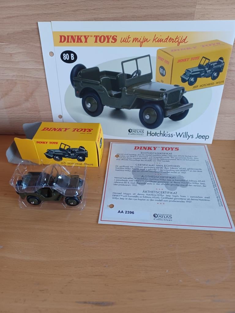 Dinky Toys Hotchkiss-Willys Jeep 80 B - Nieuwstaat, Overige merken, 1:50 of kleiner, Auto, Nieuw