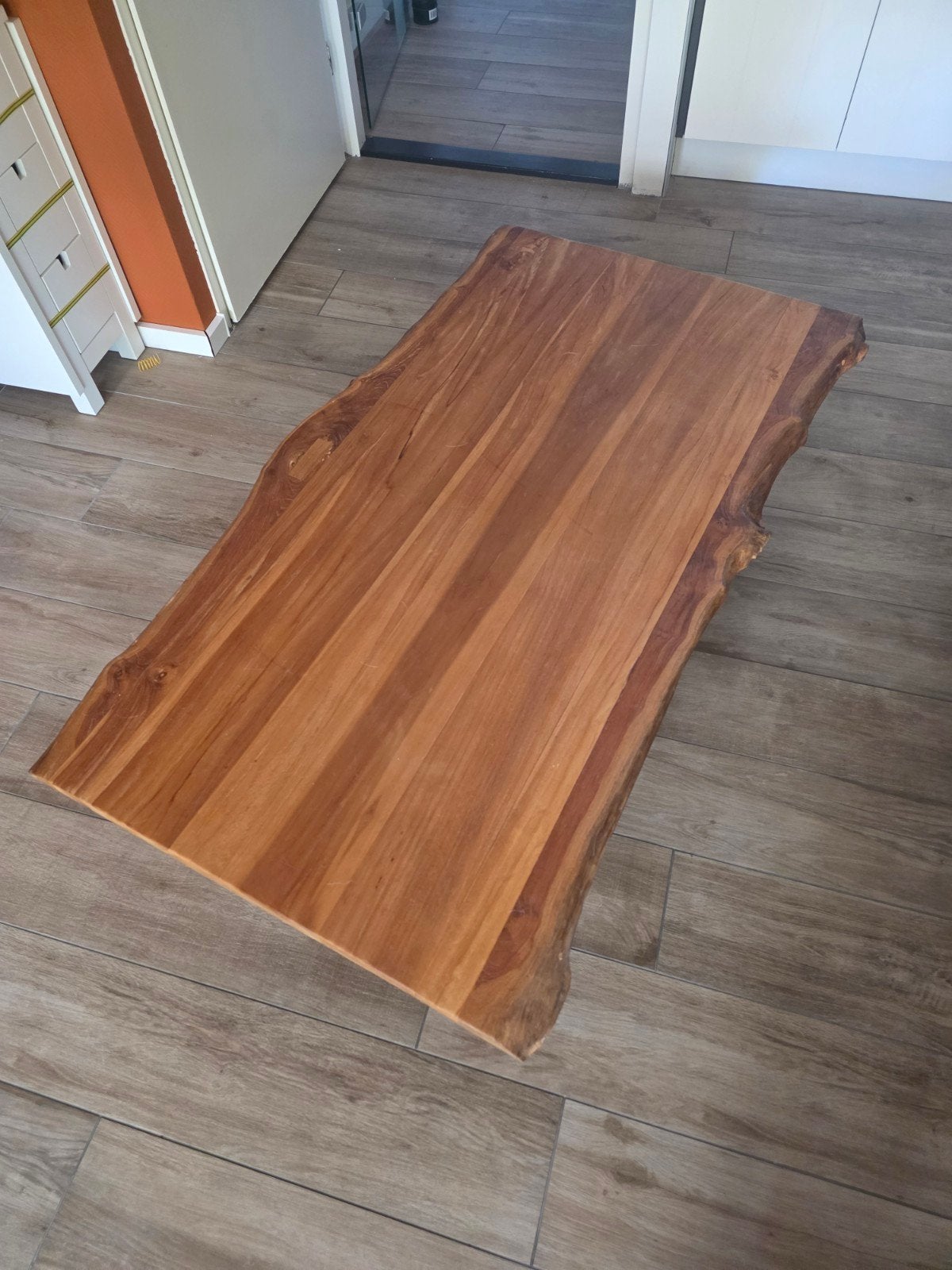 Rofra Houten Salontafel met Metalen Onderstel, 100 tot 150 cm, 50 tot 100 cm, Zo goed als nieuw, Ophalen