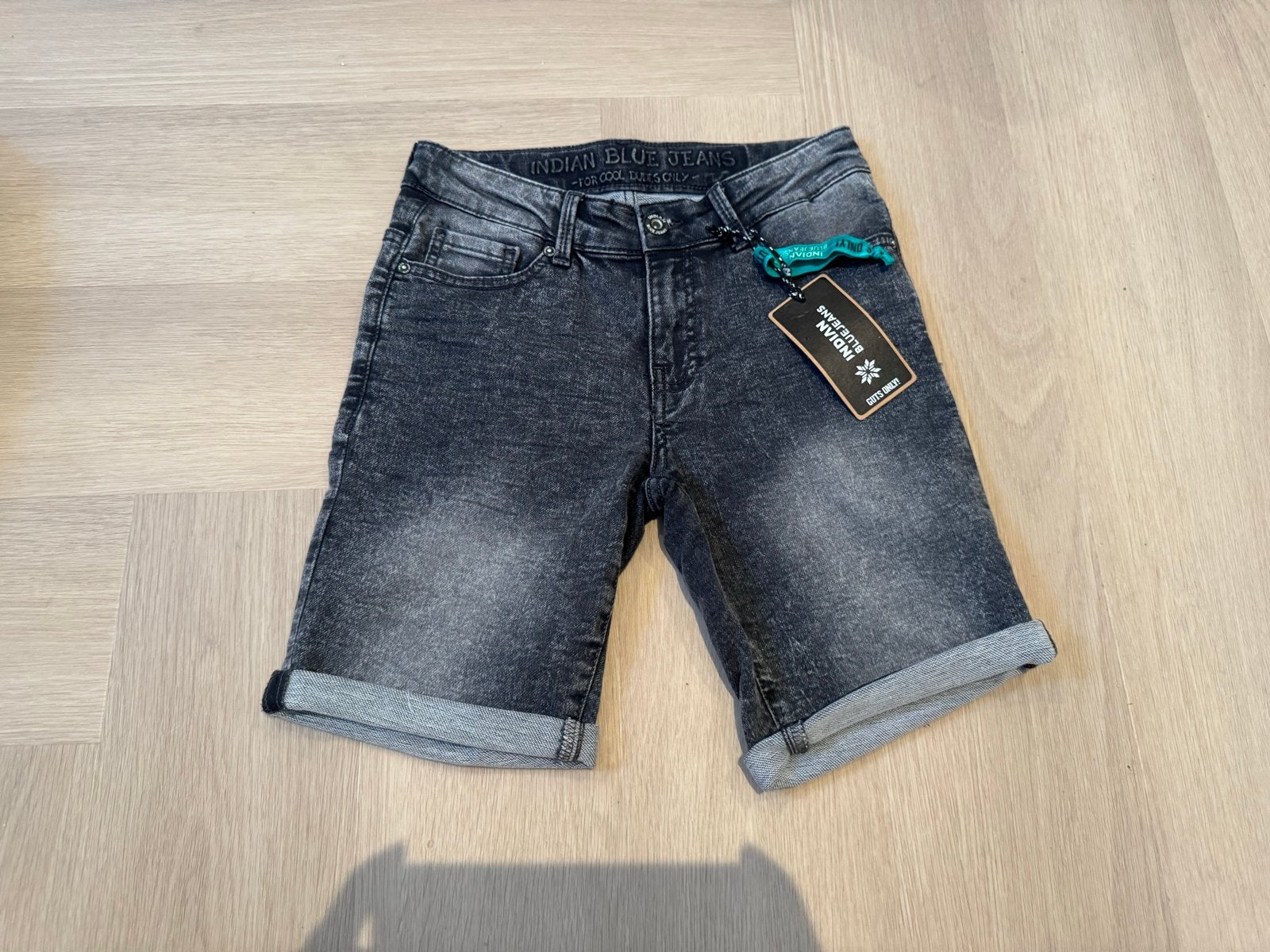 Indian Bluejeans Andy Short Jog - Grijs Denim, Maat 158, Ophalen of Verzenden, Nieuw, Jongen, Broek