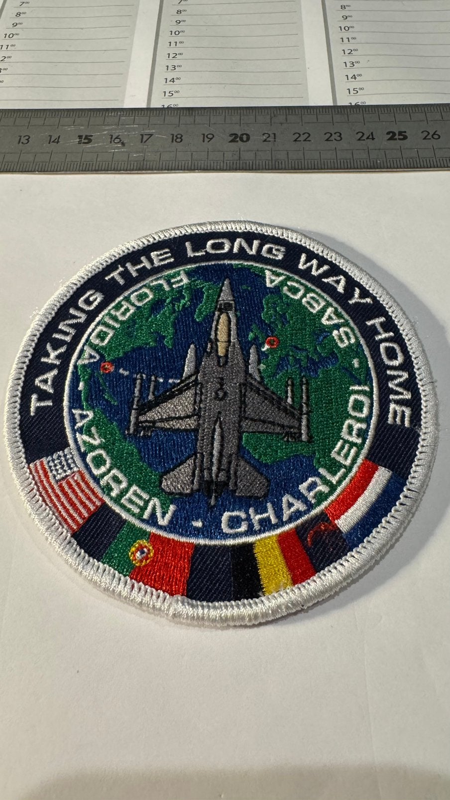 Patch luchtmacht F-16 klu amerika, Ophalen of Verzenden, Zo goed als nieuw, Patch, Badge of Embleem