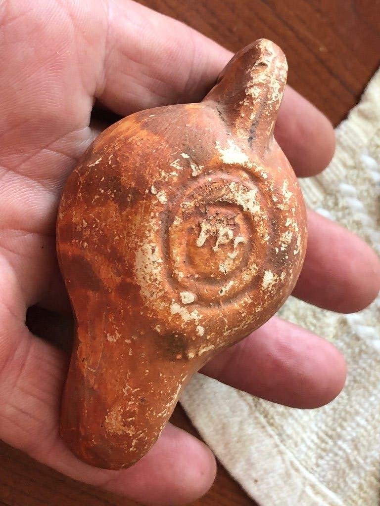 Romeinse FIRMA OLIELAMP met STEMPEL bodemvondst XANTEN top., Antiek en Kunst, Antiek | Keramiek en Aardewerk, Ophalen of Verzenden