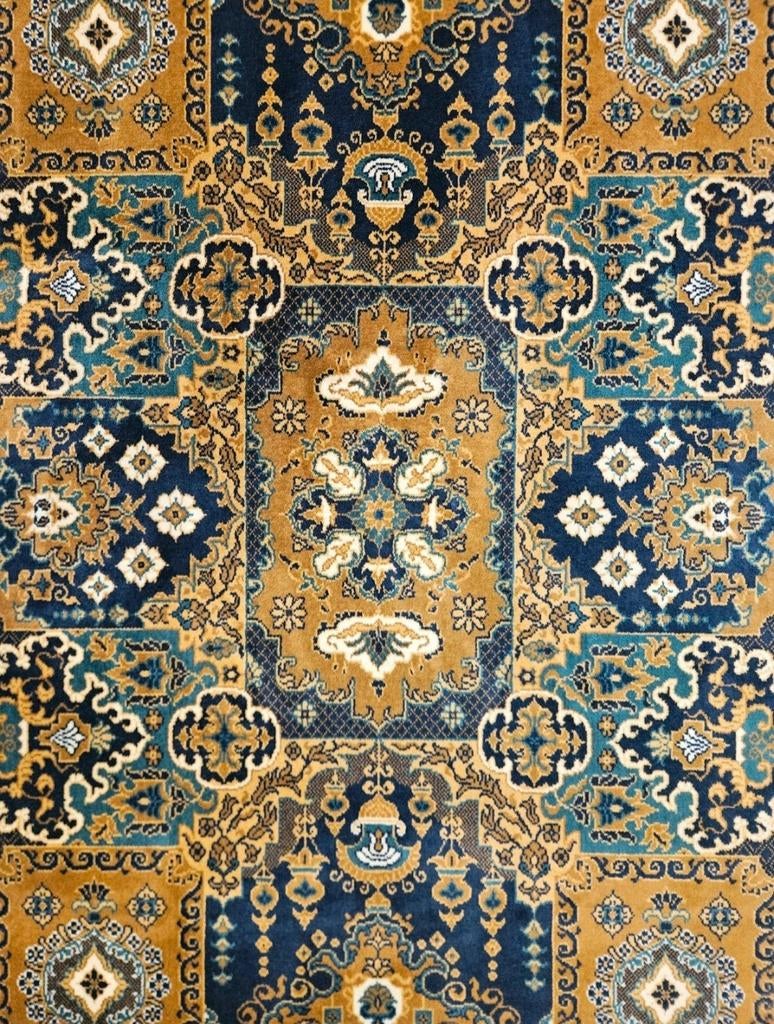 Vintage oosters wol vloerkleed goud oker Concerto 170x235cm, Crème, Gebruikt, 150 tot 200 cm, 200 cm of meer