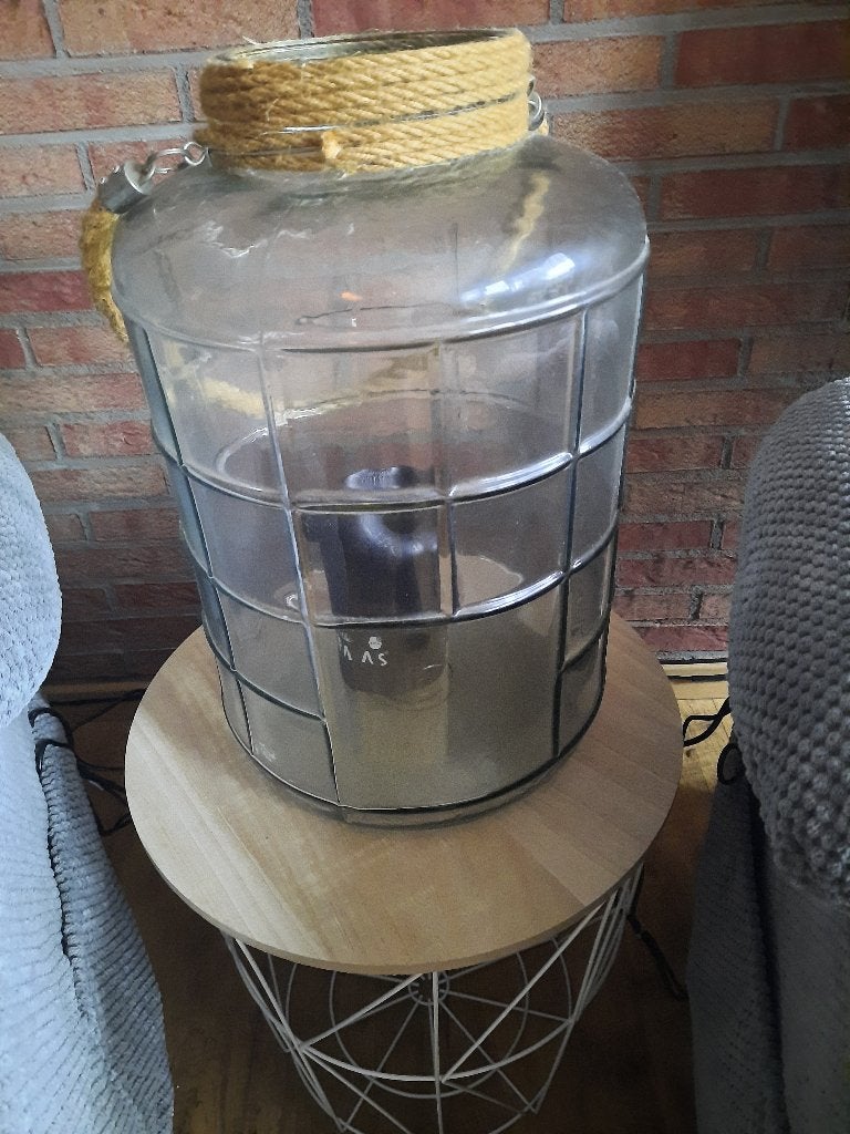 Gratis glazen windlicht, Glas, Ophalen, Zo goed als nieuw