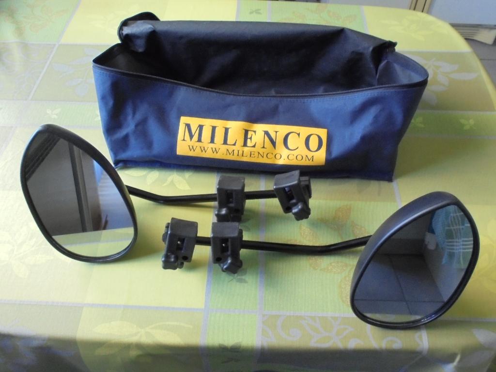MILENCO XL caravanspiegelset 2 stuks,met opbergtas,als nieuw, Ophalen of Verzenden, Zo goed als nieuw
