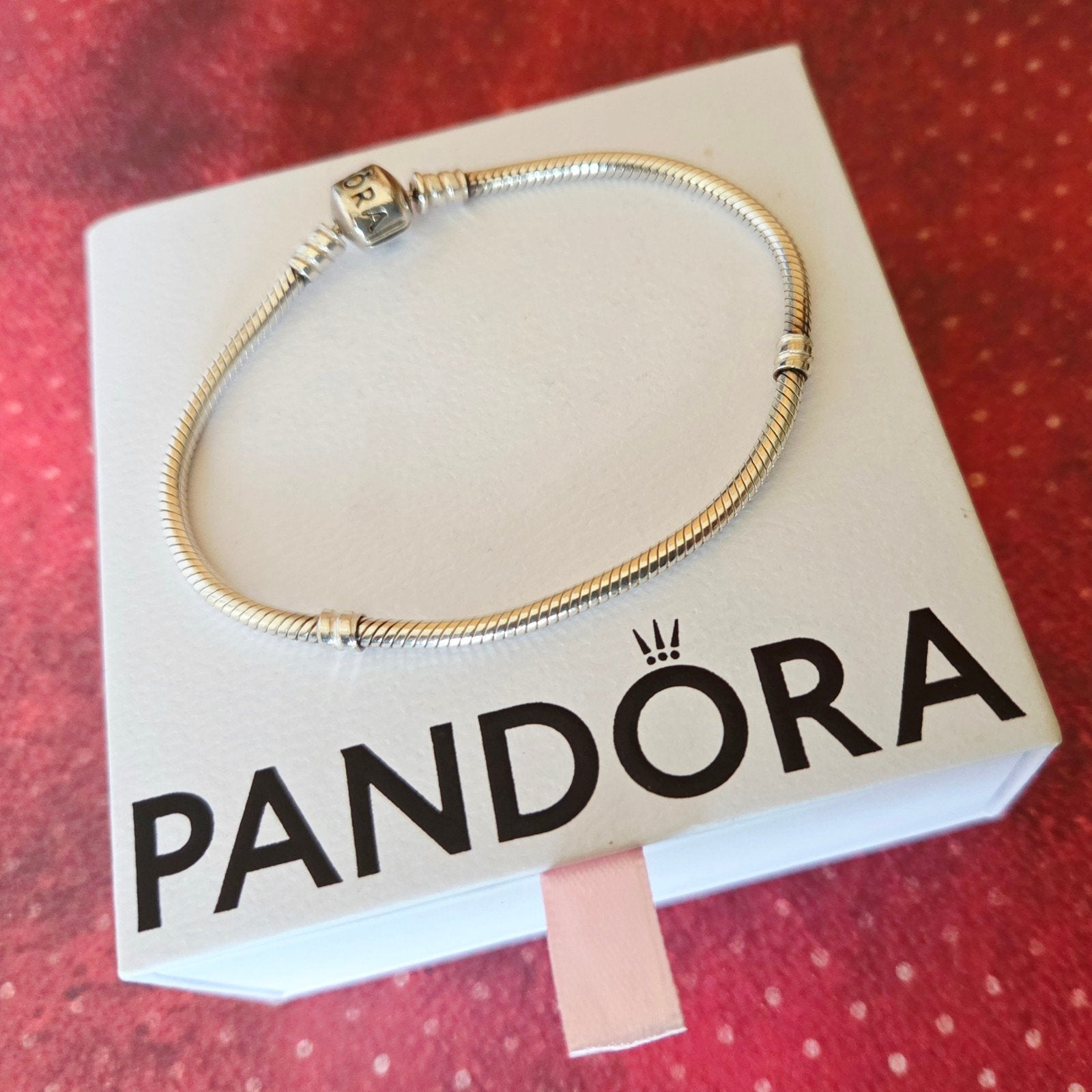ZILVEREN PANDORA ARMBAND MET CLIPSLUITING, Ophalen, Zo goed als nieuw, Zilver