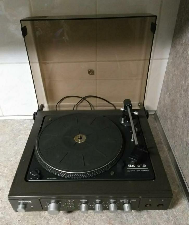 Platenspeler merk ELAC - Versterker merk Universum - Boxen, Ophalen, Gebruikt, Platenspeler, Overige merken