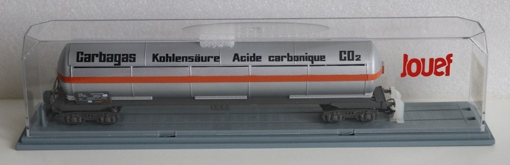 Jouef 652500 4-assige Carbagas ketelwagen type Zagkks SBB, Gelijkstroom, Jouef, Overige typen, Ophalen of Verzenden