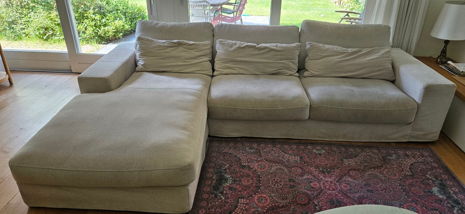 Comfortabele Hoekbank - Crèmekleurig, Modern, Comfortabel, Gebruikt, Hoekbank, 300 cm of meer