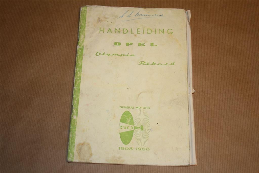 Handleiding Opel Olympia / Rekord - Jubileumuitgave 1958, Ophalen of Verzenden
