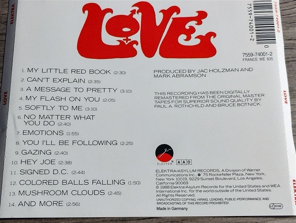 Love ‎- Love, Ophalen of Verzenden, Zo goed als nieuw, Poprock