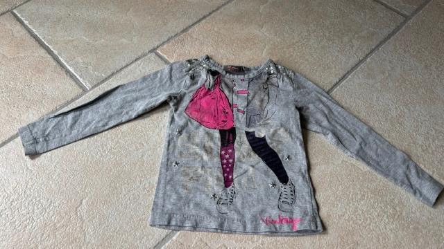 Shirt longsleeve grijs maat 98/104, Ophalen of Verzenden, Gebruikt, Jongen of Meisje, Shirt of Longsleeve