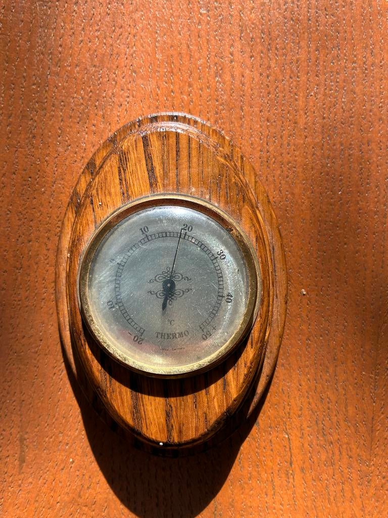 Houten thermometer, Ophalen of Verzenden, Gebruikt