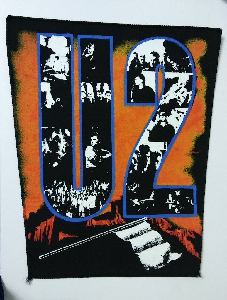 U2 war bono groep hardrock rock vintage backpatch back patch, Verzamelen, Ophalen of Verzenden, Nieuw, Kleding