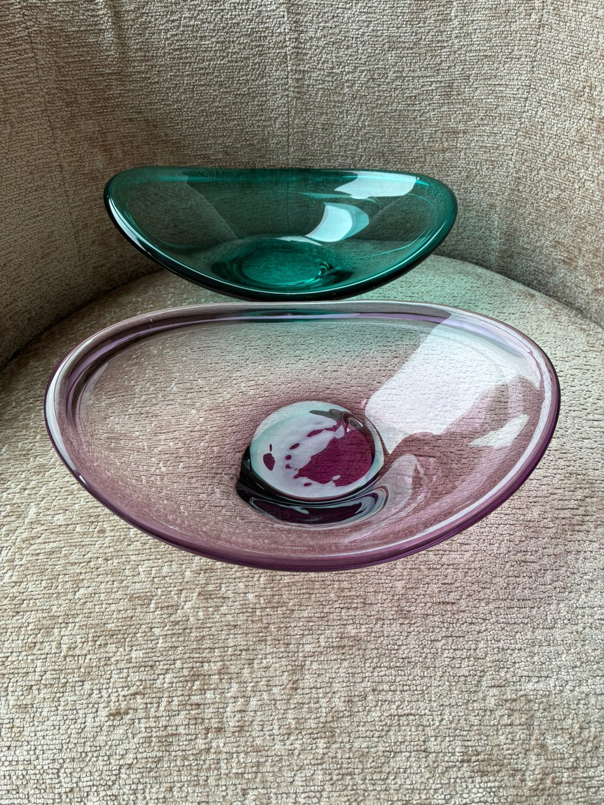 Vintage glazen design schalen, Ophalen