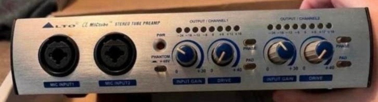 Alto MicTube Stereo Voorversterker - Tube Preamp, Ophalen of Verzenden, Gebruikt