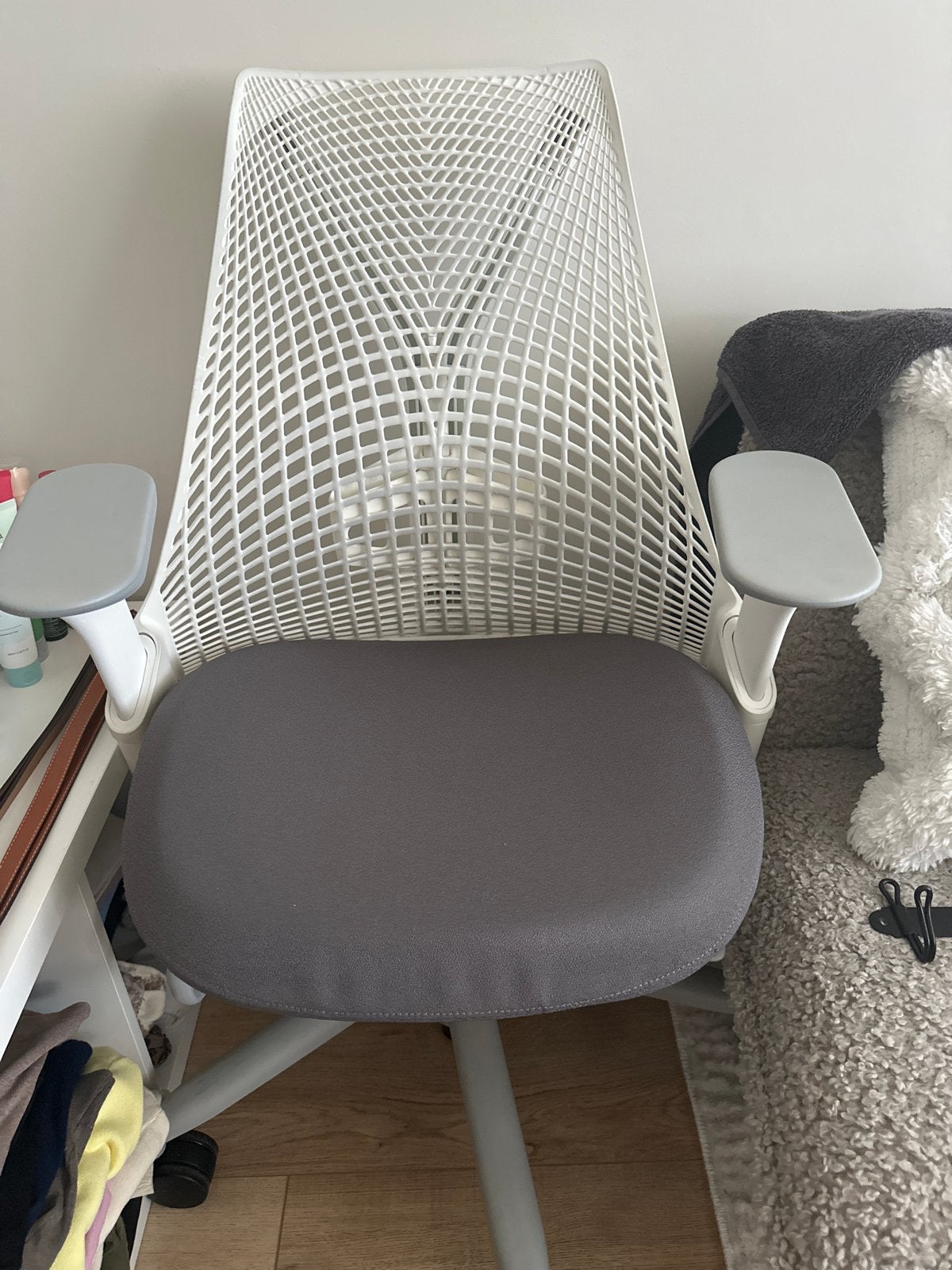 Herman Miller Sayl Bureaustoel - Wit/Grijs, Ophalen, Wit, Zo goed als nieuw, Bureaustoel