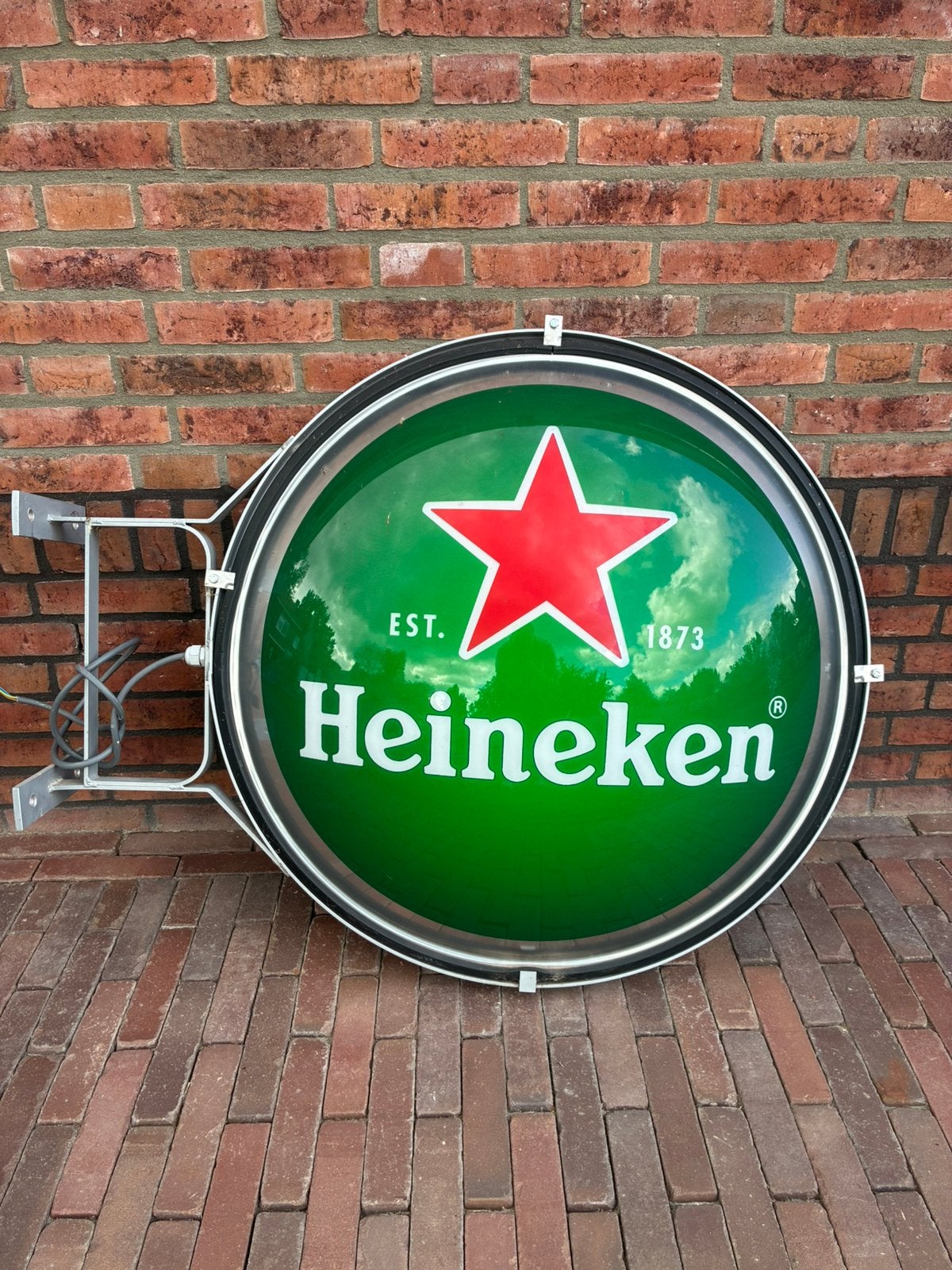 Heineken wandverlichting kroeg cafe mancave, Ophalen, Zo goed als nieuw, Reclamebord, Plaat of Schild, Heineken
