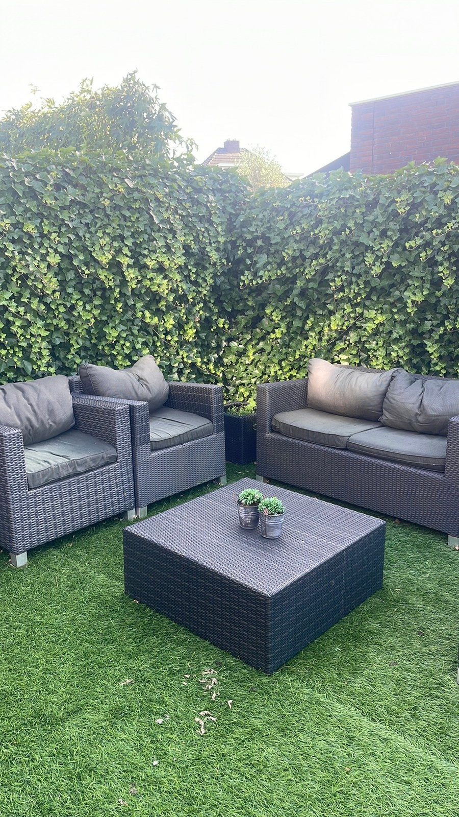 Tuin set wicker €75,-, Ophalen of Verzenden, Zo goed als nieuw, Wicker