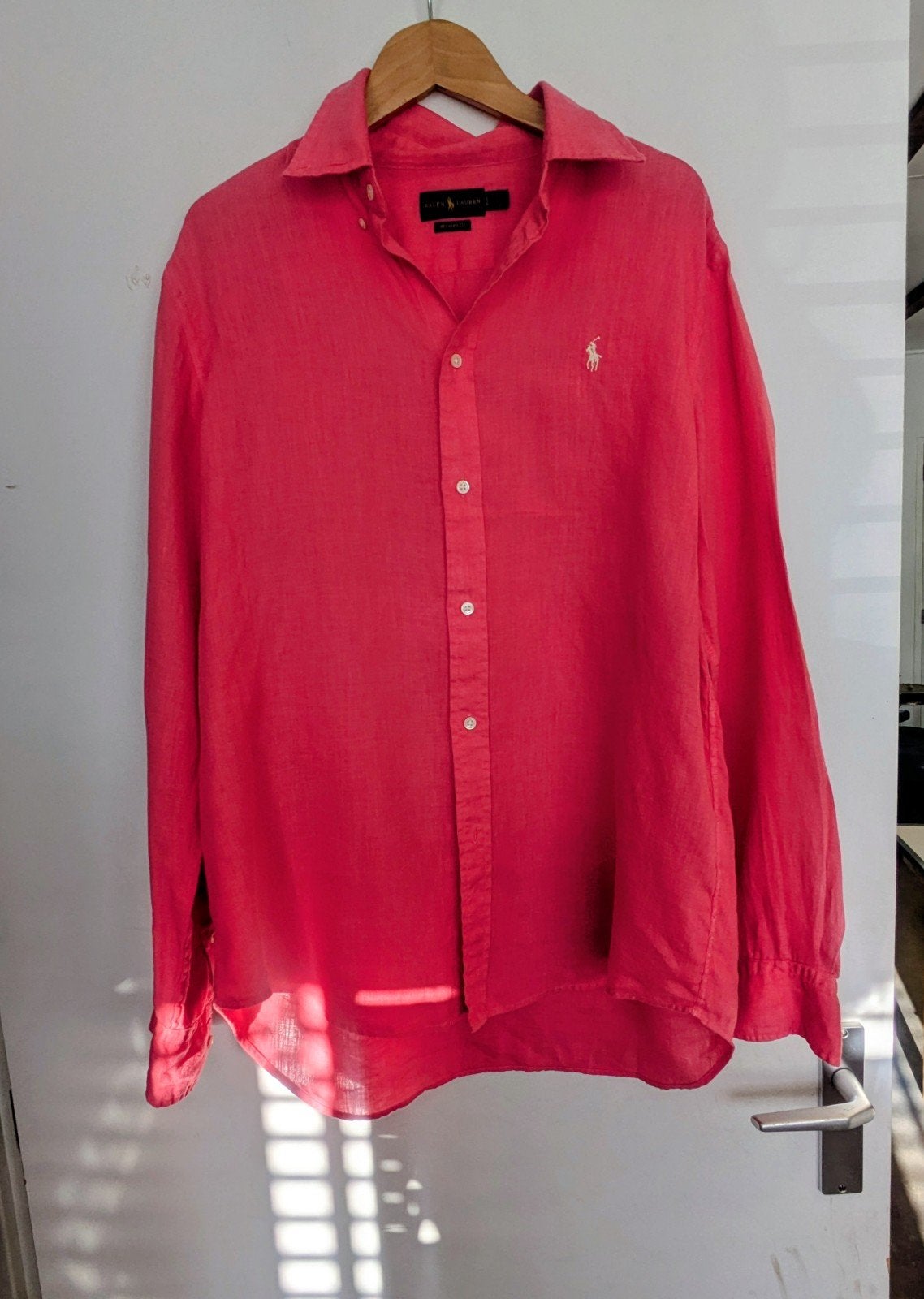 Ralph Lauren linnen overhemd, 650 Madison Avenue, New York, NY 10022, USA, Ralph Lauren, Ophalen of Verzenden, Zo goed als nieuw