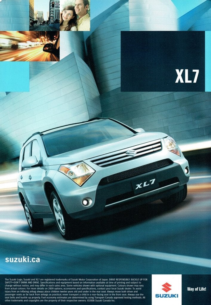 Folder Suzuki XL7 (uit Canada - 2009), Verzenden, Gelezen, Overige merken