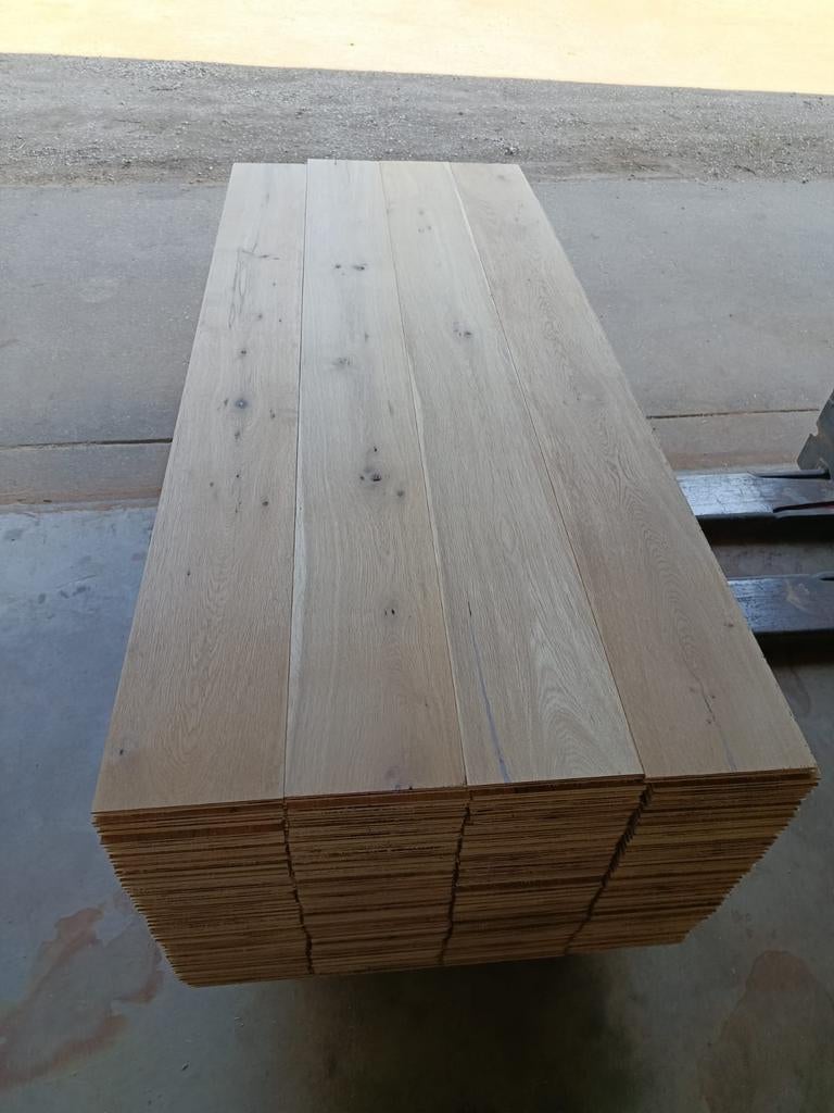 54M2 eiken lamelparket vloerdelen #VERNIEUWD#, Parket, Gebruikt, Ophalen of Verzenden, 10 m² of meer