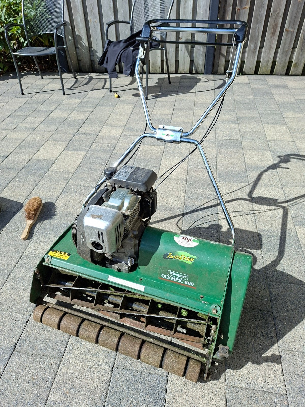 Masport Olympic 660 Benzine Kooimesmaaier, Tuin en Terras, Ophalen, Gebruikt, Masport, Opvangbak