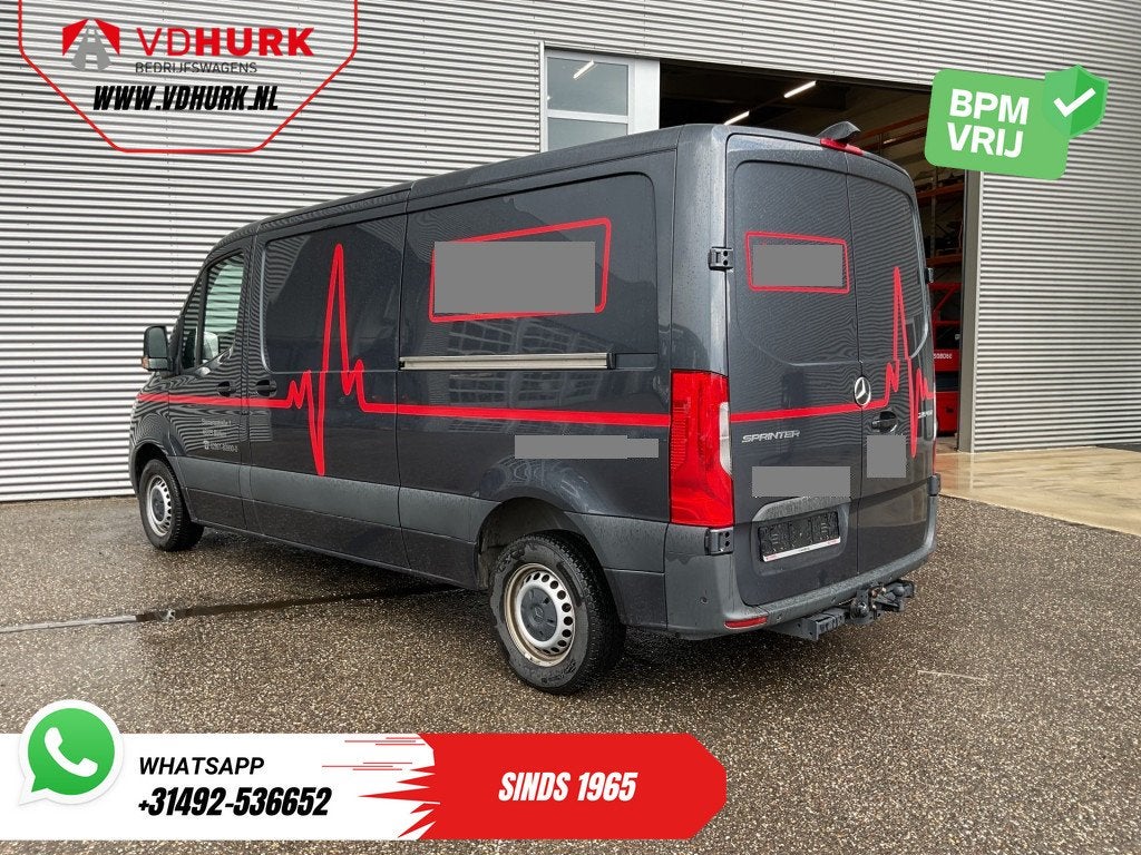 Mercedes-Benz Sprinter L2 2x Schuifdeur/ 360 Camera/ Carplay, Auto's, Voorwielaandrijving, Stof, Gebruikt, 4 cilinders
