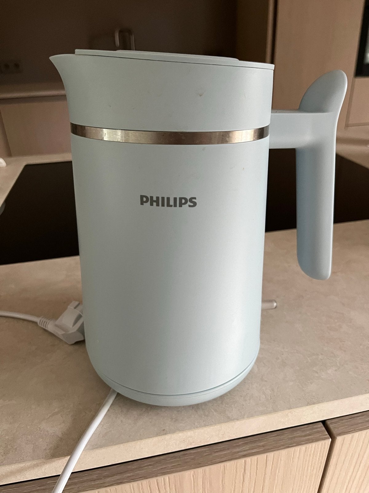 Philips waterkoker - Lichtblauw - k1.7L, Witgoed en Apparatuur, Waterkokers, 1 tot 2 liter, Ophalen of Verzenden, Zo goed als nieuw