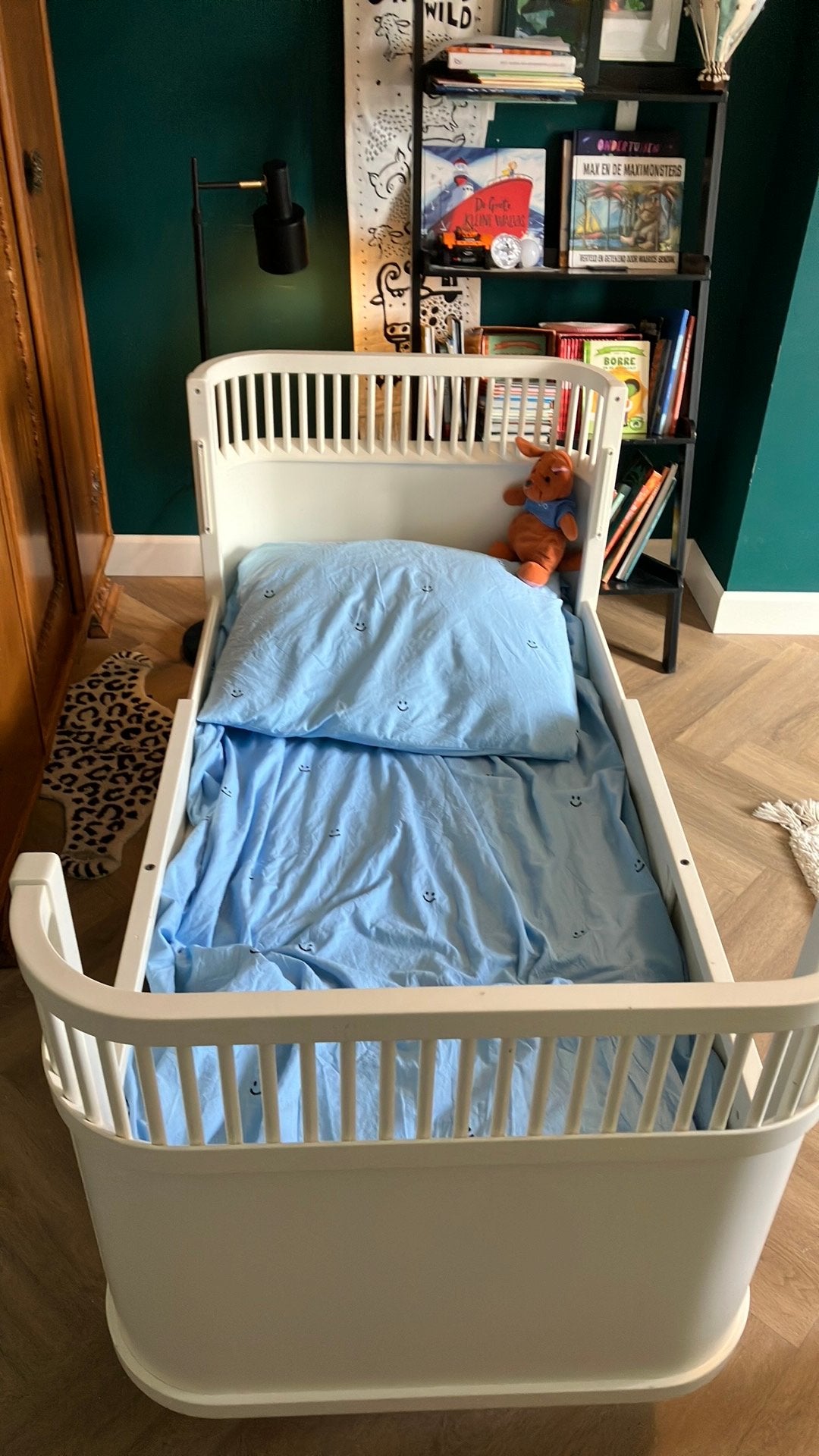 Sebra bed baby & junior, Kinderen en Baby's, Kinderkamer | Bedden, Zo goed als nieuw, 140 tot 160 cm, 70 tot 85 cm, Matras, Ophalen