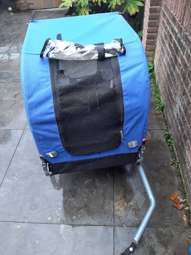 Hondenfietskar - Blauw, gerepareerd gaas, Ophalen, Zo goed als nieuw, Onbekend