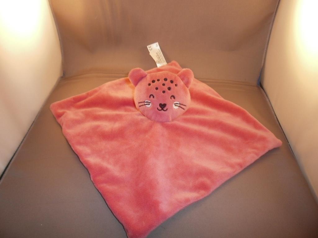 Kruidvat oeko-tex poes/tijger doekje roze zwarte gestikte, Kinderen en Baby's, Overige merken, Overige karakters, Nieuw, Ophalen of Verzenden