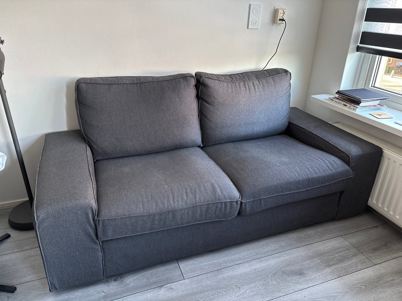 IKEA KIVIK 2-zitsbank - Donkergrijs, Ophalen, 150 tot 200 cm, Tweepersoons, 75 tot 100 cm