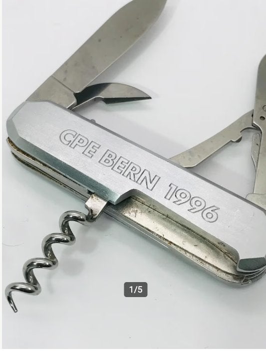 Wenger TravelerMetal 50 3 layers “CPE BERN 1996” EP PATENT, Ophalen of Verzenden, Maarten@Vintageknives.nl, Nieuwveen, Gebruikt